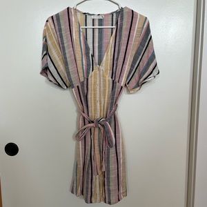 Colorful button up dress!